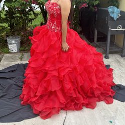 Red Quinceañera Dress 