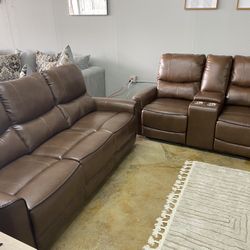 Power Recliner Sofa  Sad  Brown