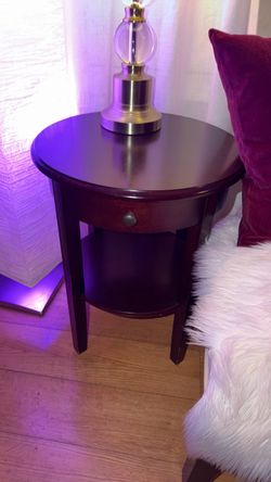 Dark wood side tables