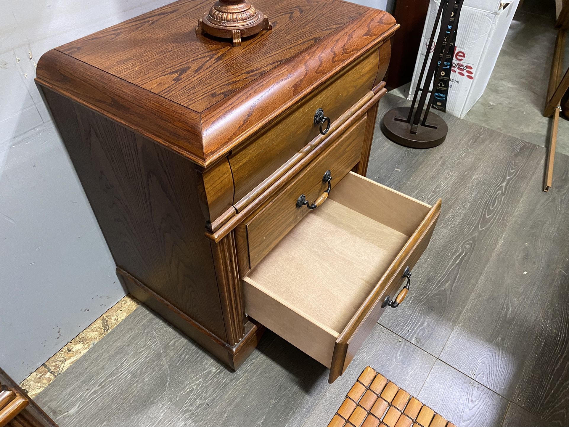 Like New Solid Wood Matching Nightstand Set Made By Blackhawk Furniture