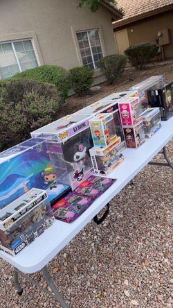 Funko pops, Legos, and Pokemon cards for trade.