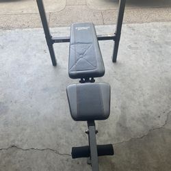 Weight Bench, Bar And Weights