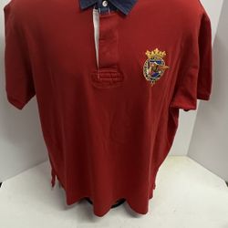 VTG Polo By Ralph Lauren Red Shirt Men's Large Polo Size XL Crest Logo Sri Lanka 