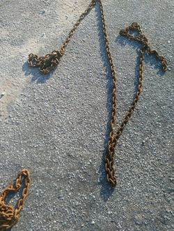 3 LOGGING CHAINS. 20' & 9' & 8'