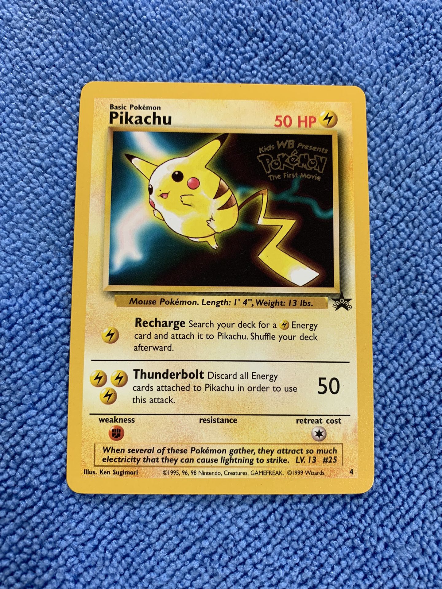 pikachu pokemon the first movie card promo upside down stamp misprint : r/PokemonMisprints any damage done by the attack is reduced by 10 (after applying Weakness and Resistance) Pikachu Kid's First Movie Card