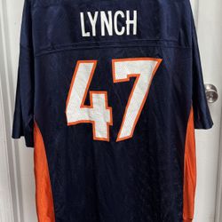 Denver Broncos Men’s Large John Lynch Reebok On Field Jersey just $10