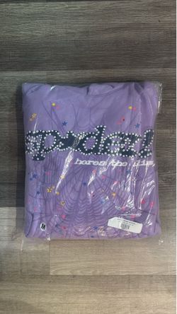 Sp5der hoodie purple size medium
