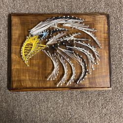 Bald Eagle String Nail Artwork