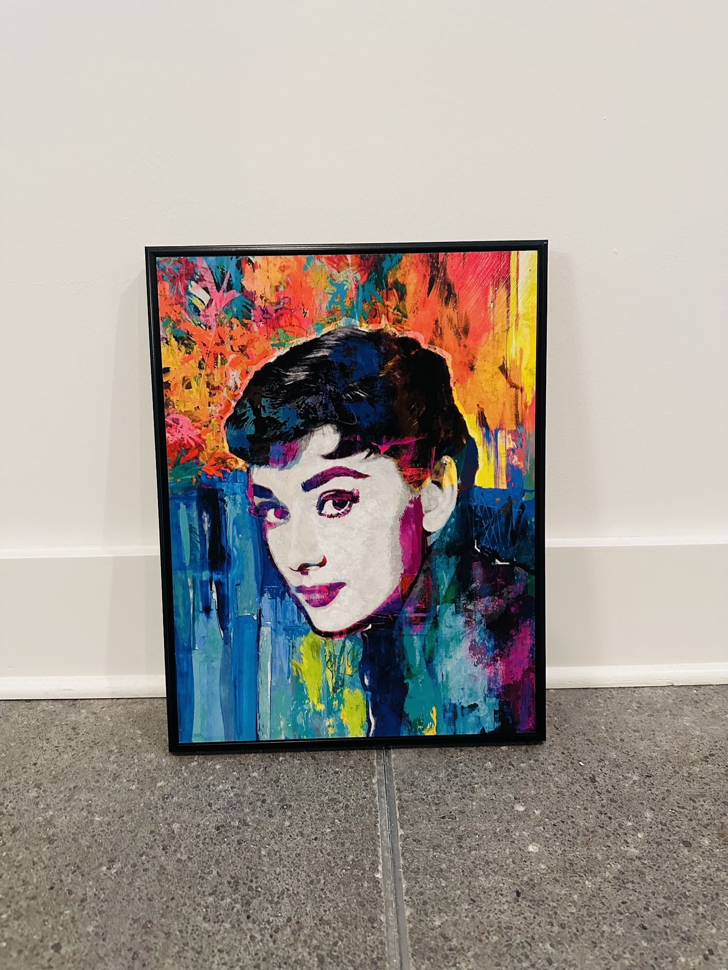 COLORFUL PORTRAIT WALL ART – 18” X 24” – MODERN POP EXPRESSIONIST PRINT