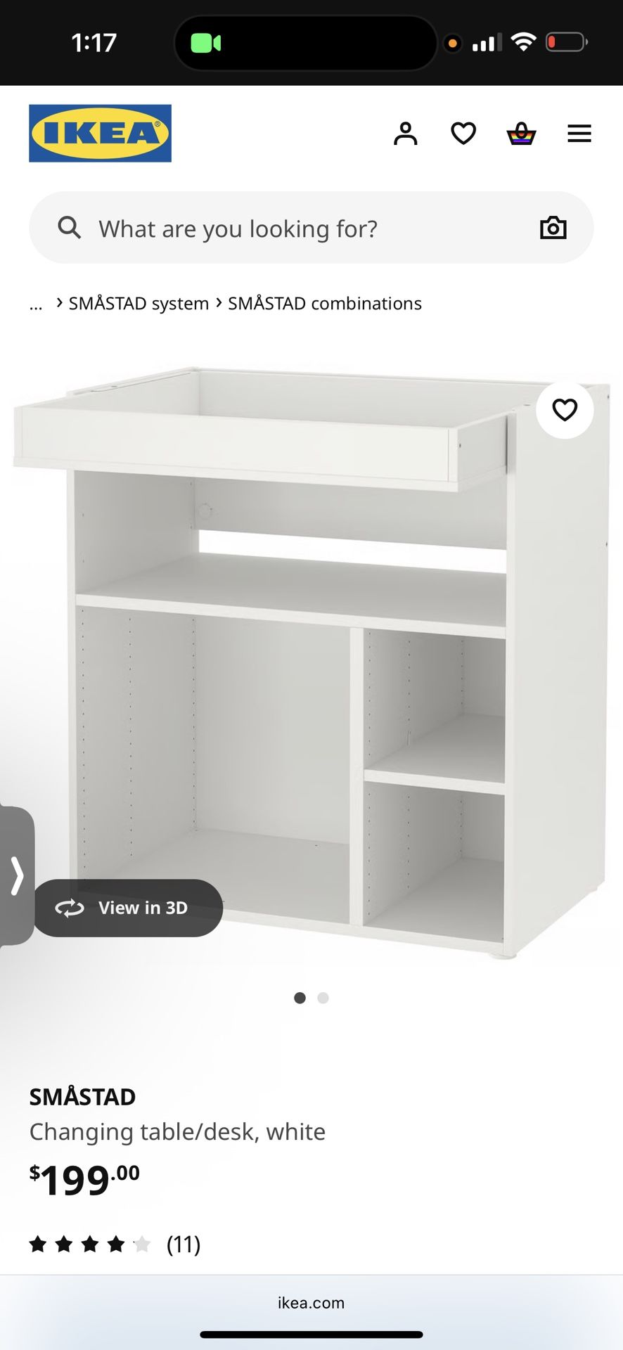 IKEA Changing Table