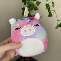 Cutie Kimia The Rainbow Galaxy Unicorn Mini 4” Squishmallow Christmas Ornament