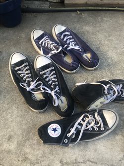Two Pairs Of Converse Low tops