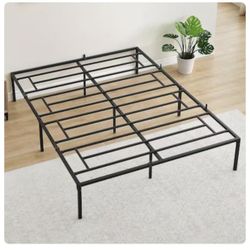 Qeetex 14 Inch Queen Bed Frame with Storage Metal Platform Bed Frame with Steel Slat Support Mattress Foundation No Box Spring Needed Easy to Assemble