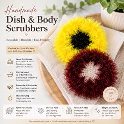 handmade dish and body scrubbers