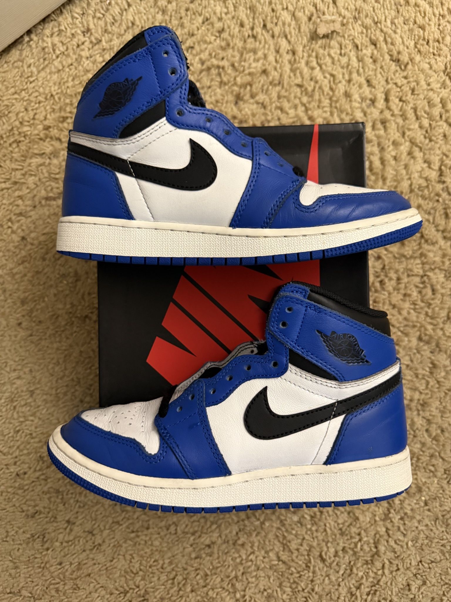 Size 4.5y - Jordan 1 Retro High OG Game Royal GS 2018 (Pre Owned With Box)