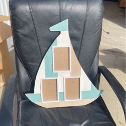 Sailboat Picture Frame 3 Photos 4x6 