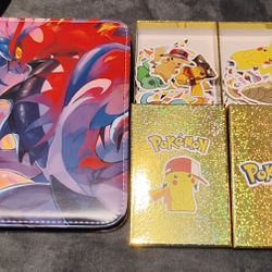 Pokemon BINDER And STICKERS lot 
Binder + 250 Stickers NEW 
