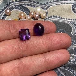 Amethyst, caption, and faceted amethyst