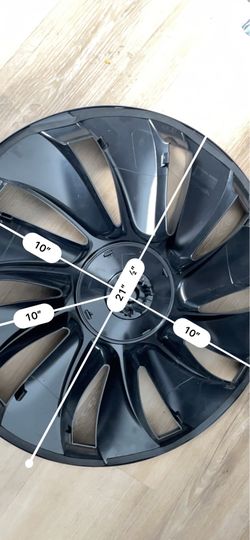 21.5" Black Plastic Wheel Cover Hubcap