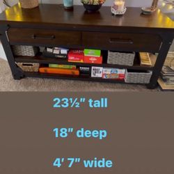 Solid Wood Console/entertainment Center