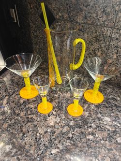 Confetti Glass Martini Set