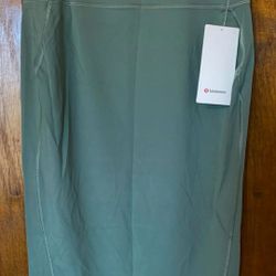 Lululemon Size 10 Desert Green Nulu Slim Fit HR Midi Skirt