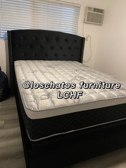New bed frame with mattress queen size