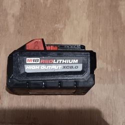 M18 8.0XC RED LITHIUM HIGH OUTPUT MILWAUKEE BATTERY