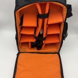 Amazon Basics DLSR and Laptop Backpack (Orange Interior)