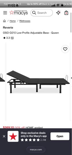 New In Box  Low-Profile Adjustable Bed Base - Queen