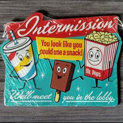 Intermission Embossed Metal Sign (Brand New)