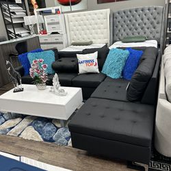 Sofa Sectional Black ( Only 39 Down)