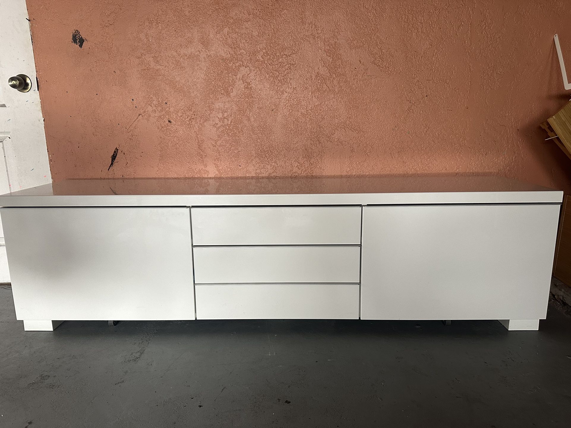 BESTA BURS White IKEA TV Stand - Modern Design & Spacious Storage