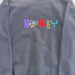 Vintage 90s Mickey Mouse Black Sweater 