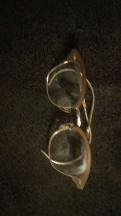 Vintage women's sunglasses or reading glasses with gold frames