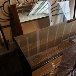 Solid Wood Dresser with Mirror