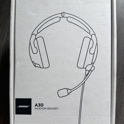 Bose A30 Aviation Headset Dual Plug Model Brand New 