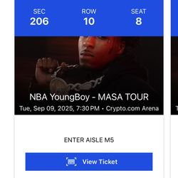 NBA Youngboy MASA Tour Tickets