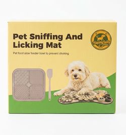 Dog Enrichment Bundle – 2 Lick Mats (Gray & Beige + Spatula) + Snuffle SlowFeed