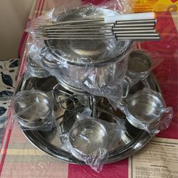 Tramontina Gourmet Collection Professional 16 Pc. Stainless Steel Fondue Set