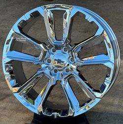 22” 24" New 2024 CHEVY Tahoe Silverado FR201 CHROME WHEELS GMC Yukon Sierra ESCALADE