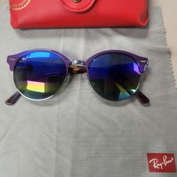 Ray-Ban Purple Club round Sunglasses 