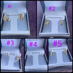 Silver/gold plated earring boxes $15 each or two boxes for $25 