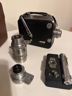 Early 20th Century Magazine Cine Eight Model 60 Kodak Roll Film Movie Camera Usa With Case