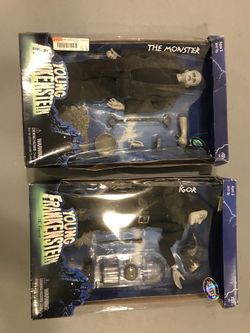 Limited Edition Young Frankenstein Igor and Monster dolls never opened!!!!
