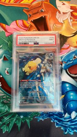 2025 Pokemon Dri En Misty’s Psyduck Illustration Rare PSA 9