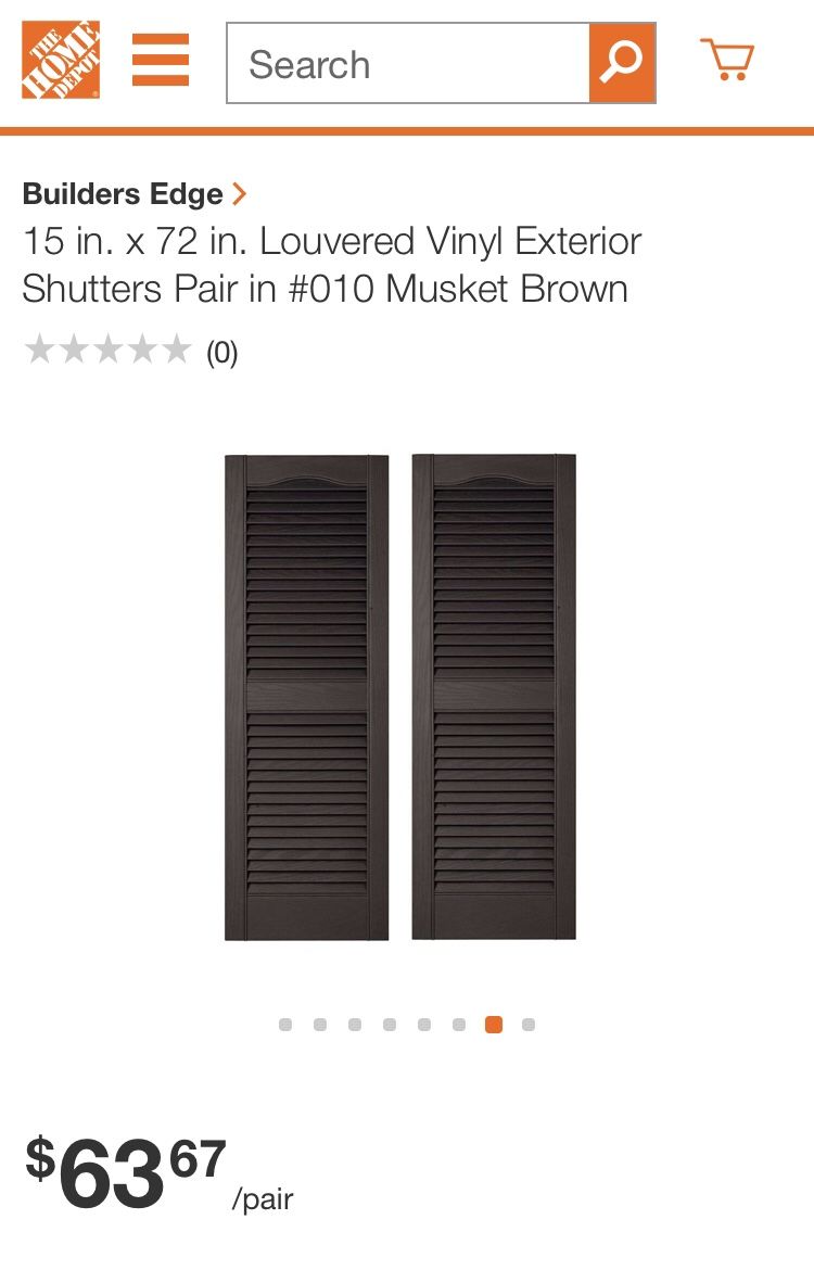72” shutters