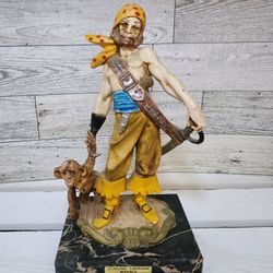 Vintage Pirate with Monkey Figure