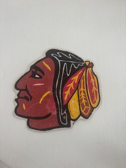Vintage Chicago Black Hawks Felt Patch –NHL Memorabilia
