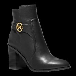 Michael Kors Carmen Heeled Ankle Bootie Boot-Black